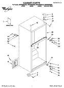 CABINET PARTS Diagram and Parts List for ER8YHMXSL00  Whirlpool Refrigerator