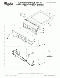 TOP AND CONSOLE PARTS Diagram and Parts List for YWED97HEXW2  Whirlpool Dryer
