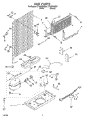 UNIT Diagram and Parts List for CT14NKXKT01  Crosley Refrigerator