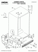 CABINET PARTS Diagram and Parts List for ID3CHEXVQ00  Whirlpool Refrigerator