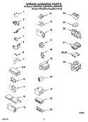 WIRING HARNESS PARTS Diagram and Parts List for LSQ9549LW2  Whirlpool Washer