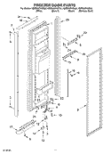 FREEZER DOOR PARTS Diagram and Parts List for KSBS25FKBL02  KitchenAid Refrigerator