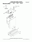 DOOR AND PANEL PARTS Diagram and Parts List for KUDS30CXWH0  KitchenAid Dishwasher
