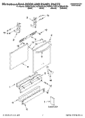 DOOR AND PANEL PARTS Diagram and Parts List for KUDS01FLWH0  KitchenAid Dishwasher