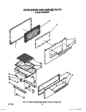 OVEN DOOR AND BROILER Diagram and Parts List for SF3020SWW1  Whirlpool Range