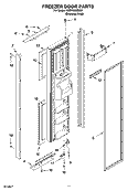 FREEZER DOOR PARTS Diagram and Parts List for KSBP25INSS01  KitchenAid Refrigerator