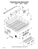 UPPER RACK AND TRACK PARTS Diagram and Parts List for KUDS30FXSS8  KitchenAid Dishwasher