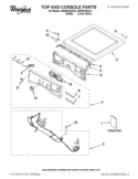 TOP AND CONSOLE PARTS Diagram and Parts List for WED97HEXL3  Whirlpool Dryer