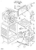 LINER Diagram and Parts List for 7RT18DKXFW00  Roper Refrigerator