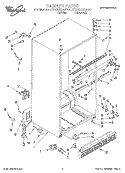 CABINET Diagram and Parts List for ET20LKXAW00  Whirlpool Refrigerator