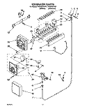 ICEMAKER, LITERATURE/OPTIONAL Diagram and Parts List for TS22BRXAW01  Whirlpool Refrigerator