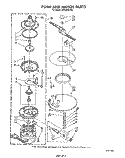 PUMP AND MOTOR Diagram and Parts List for DP8500XTN3  Whirlpool Dishwasher