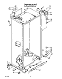 CABINET Diagram and Parts List for KSSS48DWW00  KitchenAid Refrigerator