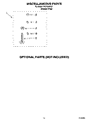 MISCELLANEOUS PARTS - OPTIONAL PARTS (NOT INCLUDED) Diagram and Parts List for RAX7245KQ1  Roper Washer