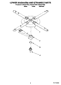 LOWER WASHARM AND STRAINER PARTS Diagram and Parts List for KUDK03FTBL0  KitchenAid Dishwasher
