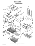 SHELF PARTS Diagram and Parts List for GX5FHTXVY08  Whirlpool Refrigerator