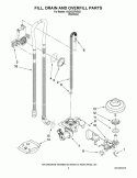 FILL, DRAIN AND OVERFILL PARTS Diagram and Parts List for KUDC03FVSS2  KitchenAid Dishwasher