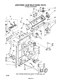 CONTROLS AND REAR PANEL Diagram and Parts List for LA5590XPW0  Whirlpool Washer