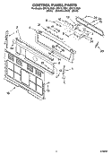 CONTROL PANEL PARTS Diagram and Parts List for GR773LXSB1  Whirlpool Range