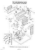 TOP AND CONSOLE , LITERATURE AND OPTIONAL Diagram and Parts List for 1LG9801XKW1  Whirlpool Dryer