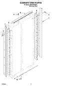 CABINET TRIM PARTS Diagram and Parts List for KSSP42QKS02  KitchenAid Refrigerator