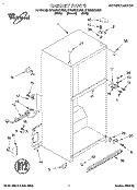 CABINET Diagram and Parts List for ET18NKXDW06  Whirlpool Refrigerator