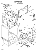 LINER PARTS Diagram and Parts List for IR2MHMXRS00  Whirlpool Refrigerator