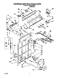 CONTROLS AND REAR PANEL Diagram and Parts List for 4XLA64W72BN0  Whirlpool Washer