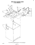 TOP AND CABINET Diagram and Parts List for LA3400XPW0  Whirlpool Washer