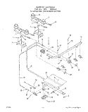 BURNER Diagram and Parts List for 1415W1A  Roper Range