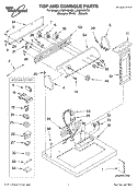 TOP AND CONSOLE, LITERATURE Diagram and Parts List for LGQ8100KT0  Whirlpool Dryer