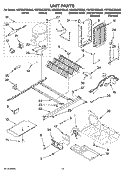 UNIT PARTS Diagram and Parts List for KSRS25CSSS02  KitchenAid Refrigerator
