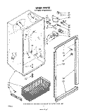 LINER Diagram and Parts List for EV200FXKW3  Whirlpool Freezer