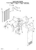 AIR FLOW Diagram and Parts List for KSRS27ILBL00  KitchenAid Refrigerator