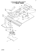 LATCH AND VENT Diagram and Parts List for KEBI241YBL4  KitchenAid Wall Oven