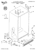 CABINET, LITERATURE Diagram and Parts List for ED22GWXFW03  Whirlpool Refrigerator