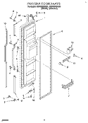FREEZER DOOR Diagram and Parts List for 4KSRS25QAW01  KitchenAid Refrigerator
