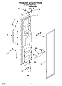 FREEZER DOOR PARTS Diagram and Parts List for ID2GFGXRS01  Whirlpool Refrigerator