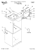 TOP AND CABINET, LITERATURE Diagram and Parts List for LSQ9510JQ0  Whirlpool Washer