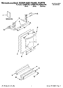 DOOR AND PANEL PARTS Diagram and Parts List for KUDE03FTBL0  KitchenAid Dishwasher