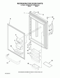 REFRIGERATOR DOOR PARTS Diagram and Parts List for KBRS22KVWH2  KitchenAid Refrigerator