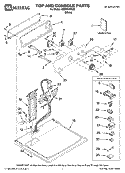 TOP AND CONSOLE PARTS Diagram and Parts List for MGD5640TQ0  Maytag Dryer