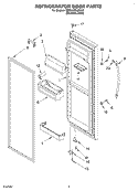 REFRIGERATOR DOOR Diagram and Parts List for BRS70XRANA03  Whirlpool Refrigerator