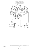 CABINET Diagram and Parts List for 3LA5800XPW1  Whirlpool Washer