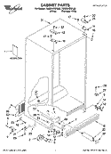 CABINET PARTS Diagram and Parts List for 7GS2SHEXPL03  Whirlpool Refrigerator