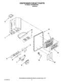 DISPENSER FRONT PARTS Diagram and Parts List for WSF26D2EXS02  Whirlpool Refrigerator