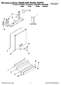 DOOR AND PANEL PARTS Diagram and Parts List for KUDK03ITBT1  KitchenAid Dishwasher