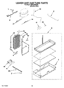 LOWER UNIT AND TUBE PARTS Diagram and Parts List for KSSC42FMS03  KitchenAid Refrigerator