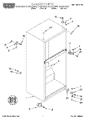 CABINET Diagram and Parts List for RT14ZKXGW01  Roper Refrigerator