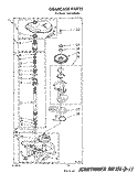 GEARCASE Diagram and Parts List for CA2762XSW4  Whirlpool Washer
